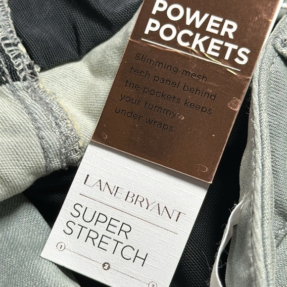 Lane Bryant Mid-Rise Super Stretch Power Pockets Skinny Denim Jeans Grey 28 NEW - Picture 6 of 16